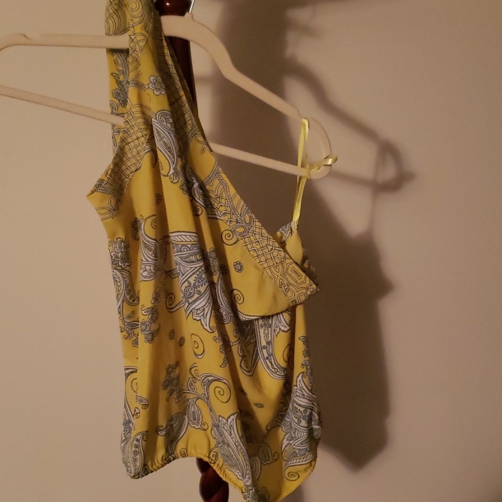 NY & Co SOHO Renewing Green One Shoulder Tank